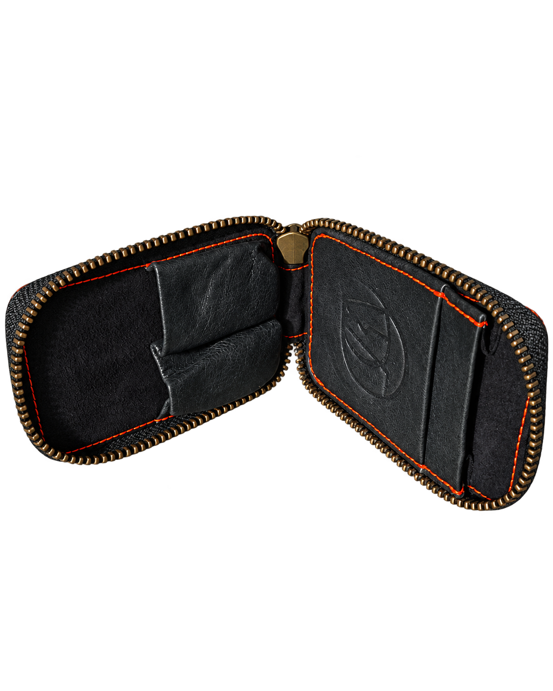DJW 2 Pocket interior orange stitching
